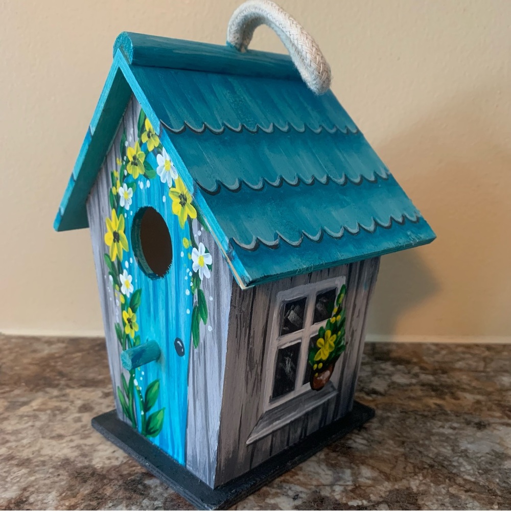 SALE!! Hand painted birdhouse.